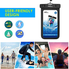 Load image into Gallery viewer, MoKo Waterproof Phone Pouch, Underwater Waterproof Cellphone Case Dry Bag with Lanyard Compatible with iPhone 12 Mini/12 Pro, iPhone X/Xs/Xr, 8/7/6s Plus, Samsung Galaxy S21/S10/S9, S8 Plus/S7 Edge

