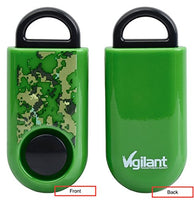 Vigilant 120dB Micro Personal Alarm with Rip Cord Sound Activation (Camouflage Green)
