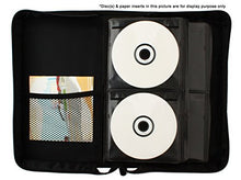 Load image into Gallery viewer, RoyalCraft TM CD Wallet, 96 Capacity CD Holder Case in Black/Green, Nylon.
