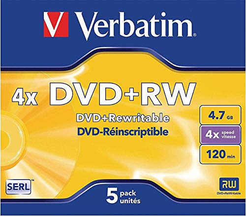 Verbatim 433229-5 DVD+RWMatt Silver 4,4,7GB