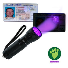 Load image into Gallery viewer, BioFinder The UV LED Flashlight. Super Awesome Pet Urine Detector! Find Pet Stains, Hunt Scorpions, Check for Counterfeit Money &amp; More.
