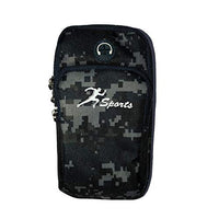 Sport Running Walkout Arm Bag Armband with Earphone Hole Double Pockets for 5.5inch Phone (Camouflage)