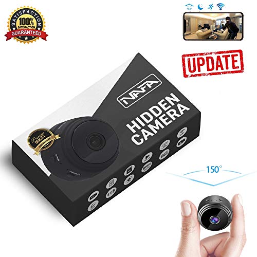 NAFA Hidden Mini Camera with WiFi [2019 Update] | Small Motion-Activated Wireless Spy Camera | Clear 150 Surveillance Recording with Night Vision | Magnetic Security, Home, Car & Nanny Cam