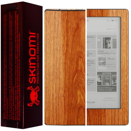 Skinomi Light Wood Full Body Skin Compatible with Kobo Aura HD (e-Reader)(Full Coverage) TechSkin with Anti-Bubble Clear Film Screen Protector
