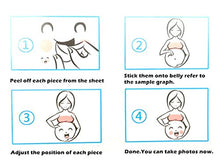 Load image into Gallery viewer, Kinteshun Photo Booth Props for Expectant Mothers,Pregnancy Facial Expressions Sticker Pregnant Women Baring Belly Bump Paster Unborn Baby Photographying Props(12 Sheets with Different Expressions)
