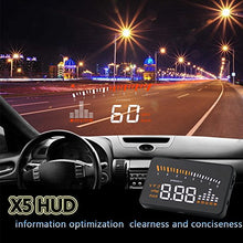 Load image into Gallery viewer, 3&#39;&#39; Car HUD Head-Up Display Colorful Dashboard Projector Speed Warning System with OBDII/EUOBD Interface Vehicle Speed MPH/KPM Car Electrical Supplies
