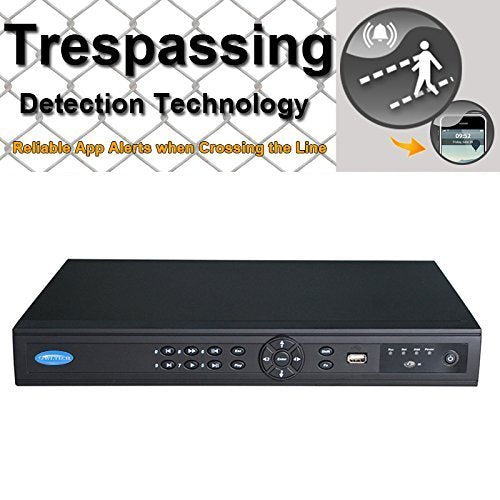 OWLTECH 16 Channel Trespassing Detection NVR up to 5MP Resolution + 16 POE built in Port + HDMI VGA BNC Output + True P2P Remote View for CMS IE APP