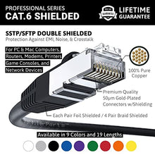 Load image into Gallery viewer, InstallerParts Ethernet Cable CAT6 Cable Shielded (SSTP/SFTP) Booted 15 FT - Black - Professional Series - 10Gigabit/Sec Network/High Speed Internet Cable, 550MHZ
