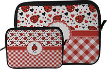 Load image into Gallery viewer, Ladybugs &amp; Gingham Tablet Case/Sleeve - Large (Personalized)
