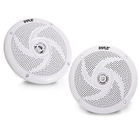 Pyle Marine Speakers - 6.5 Inch 2 Way Waterproof and Weather Resistant Outdoor Audio Stereo Sound System with 240 Watt Power and Low Profile Slim Style - 1 Pair - PLMRS6W (White)