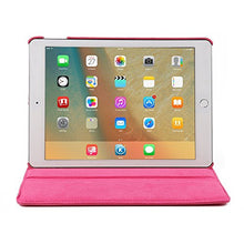 Load image into Gallery viewer, iPad Pro 9.7 Protective Case, TechCode 360 Rotating Magnetic PU Leather Book Style Smart Case Screen Protection Cover for Apple iPad Pro 9.7 inch 2016,Hot Pink
