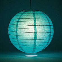 Load image into Gallery viewer, Quasimoon PaperLanternStore.com 8 Inch Teal Round Paper Lanterns (10 Pack)
