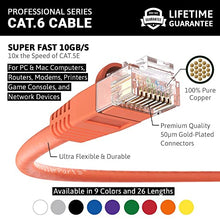 Load image into Gallery viewer, InstallerParts Ethernet Cable CAT6 Cable UTP Booted 10 FT - Orange - Professional Series - 10Gigabit/Sec Network/High Speed Internet Cable, 550MHZ
