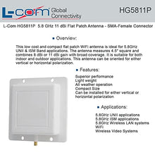 Load image into Gallery viewer, L-Com HG5811P 5.8GHz 11dBi Flat Patch Antenna SMA-Female Connector Weatherproof
