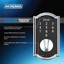 Load image into Gallery viewer, Schlage Touch Camelot Deadbolt (Matte Black) BE375 CAM 622
