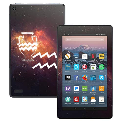 MightySkins Skin Compatible with Amazon Kindle Fire 7 (2017) - Aquarius | Protective, Durable, and Unique Vinyl Decal wrap Cover | Easy to Apply, Remove, and Change Styles | Made in The USA