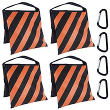 Load image into Gallery viewer, ABCCANOPY Sandbag Saddlebag Design 4 Weight Bags for Photo Video Studio Stand, Backyard,Outdoor Patio,Sports(Orange)
