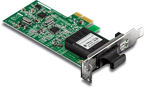 TRENDnet Low Profile 100Base SC Fiber PCIe Adapter, Supports Fiber Connections up to 2 km (1.2 Miles), TE100-ECFXL