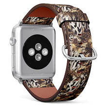 Load image into Gallery viewer, S-Type iWatch Leather Strap Printing Wristbands for Apple Watch 4/3/2/1 Sport Series (38mm) - Beautiful Leopard Skin Pattern
