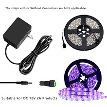 Load image into Gallery viewer, 12V LED Strip Power Supply 2A 24W, 110V to 12 Power Supply for LED Strip Light with 5.5 * 2.1 DC Female Barrel Connector to Screw Adapter, Wall Mounted 12V Switching Power Supply
