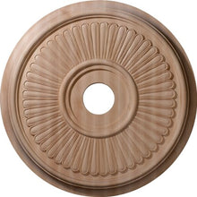 Load image into Gallery viewer, Ekena Millwork CMW24BERO Ceiling Medallion, 24&quot;OD x 3 7/8&quot;ID x 2 1/4&quot;P, Red Oak
