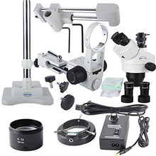 Load image into Gallery viewer, KOPPACE 7X-45X,Trinocular Stereo Microscope,Trinocular Interface 0.5XCTV,Phone Repair Stereo Microscope,Double-Arm Boom Stand,WF10X Eyepieces
