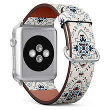 Load image into Gallery viewer, S-Type iWatch Leather Strap Printing Wristbands for Apple Watch 4/3/2/1 Sport Series (38mm) - Paisey Damask Pattern
