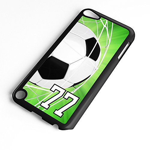 iPod Touch Case Fits 6th Generation or 5th Generation Soccer Ball #6700 Choose Any Player Jersey Number 45 in Black Plastic Customizable by TYD Designs