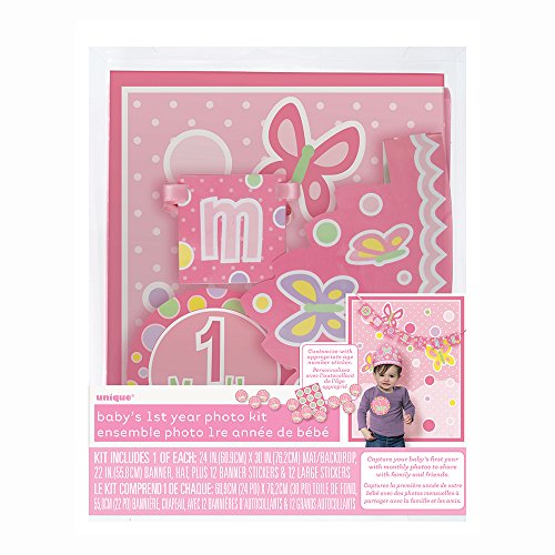 Monthly Baby Stickers & Photography Props - Girl, 27pc