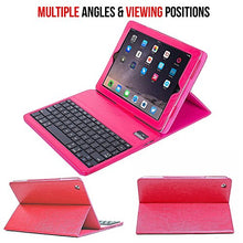 Load image into Gallery viewer, iPad Mini Case with Keyboard Alpatronix KX101 Leather iPad Cover w/Removable Wireless Bluetooth Keyboard Compatible w/Apple iPad Mini 5 (2019) 4/3/2/1 (Not for iPad Pro or iPad Air) - Pink
