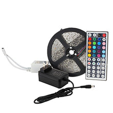Load image into Gallery viewer, SUPERNIGHT 5M/16.4 Ft SMD 3528 RGB 300 LED Color Changing Kit with Flexible Strip Light+44 Key IR Remote Control+ Power Supply

