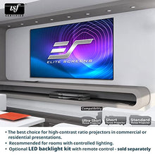 Load image into Gallery viewer, Elite Screens Aeon Series, 180-inch 16:9, 8K / 4K Ultra HD Home Theater Fixed Frame EDGE FREE Borderless Projector Screen, CineWhite UHD-B Front Projection Screen, AR180WH2
