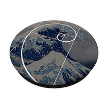 Load image into Gallery viewer, Hokusai Meets Fibonacci, Golden Ratio PopSockets PopGrip: Swappable Grip for Phones &amp; Tablets
