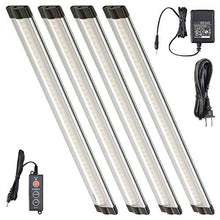 Load image into Gallery viewer, Lightkiwi E7574 Dimmable LED Under Cabinet Lighting 4 Panel Kit, 12 Inches Each, Warm White (3000K), 12 Watt, 24VDC, Dimmer Switch &amp; All Accessories Included, Low Profile, Aluminum Body, UL Listed
