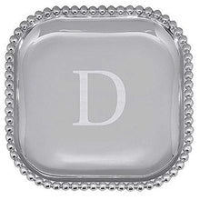 Load image into Gallery viewer, The original PEARLED 10in SQUARE PLATTER Engraved -D- by Mariposa -
