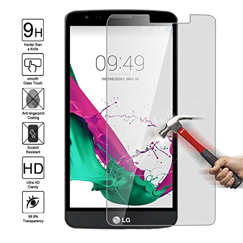 LG G Stylo LS770 Tempered Glass Screen Protector, Kmall 0.26mm 2.5D HD Clear Oleophobic Coating Screen Film for LG G Stylo with 9H Hardness Anti Scratch Fingerprint & water & oil resistant