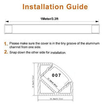 Load image into Gallery viewer, LightingWill 5-Pack V-Shape LED Aluminum Channel System 3.3ft/1M Anodized Black Flush Corner Mount for &lt;12mm Width SMD3528 5050 LED Strips with Oyster White Cover, End Caps and Mounting Clips V03B5
