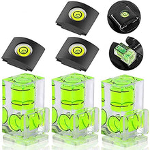 Load image into Gallery viewer, 6 Pack Hot Shoe Level, Hot Shoe Bubble Level Camera Hot Shoe Cover 2 Axis Bubble Spirit Level for DSLR Film Camera Canon Nikon Olympus,Combo Pack - 2 Axis and 1 Axis
