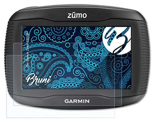 Bruni Screen Protector Compatible with Garmin Zumo 390LM Protector Film, Crystal Clear Protective Film (2X)