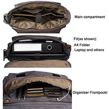 Load image into Gallery viewer, Estarer Laptop Messenger Bag 17-17.3 Inch Water-resistance Canvas Shoulder Bag for Work College
