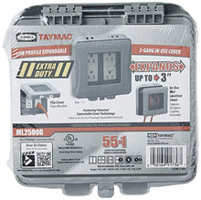 Load image into Gallery viewer, TayMac ML2500G Two-Gang Weatherproof Expandable Extra Duty In-Use Cover Gray Finish
