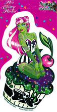 Load image into Gallery viewer, Miss Cherry Martini - Cupcake Zombie Pin Up Girl - Sticker / Decal

