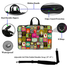 Load image into Gallery viewer, Meffort Inc 15 15.6 inch Laptop Carrying Sleeve Bag Case with Hidden Handle &amp; Adjustable Shoulder Strap with Matching Skin Sticker and Mouse Pad Combo - Symbol Design
