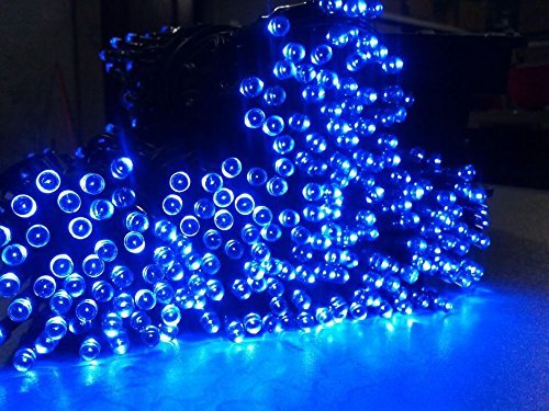 Flash Hawk Solar Powered LED String Light,12M Solar Fairy String Lights for Outdoor, Gardens Homes, Christmas Party-Blue