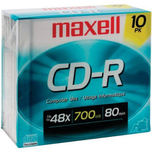 Load image into Gallery viewer, MAXELL 622860/648210 700MB 80-Minute CD-Rs (10 pk)
