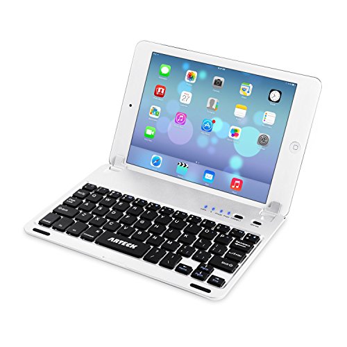 Arteck Ultra-Thin Apple iPad Mini Bluetooth Keyboard Folio Case Cover with Built-in Stand Groove for Apple iPad Mini 3/2 / 1 / iPad Mini with Retina Display with 130 Degree Swivel Rotating
