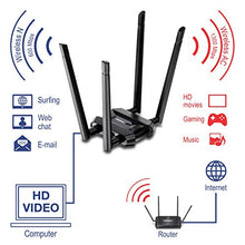 Load image into Gallery viewer, Tren Dnet Ac1900 High Power Dual Band Wireless Usb Adapter, Tew 809 Ub,  Increase Extend Wi Fi Wireless

