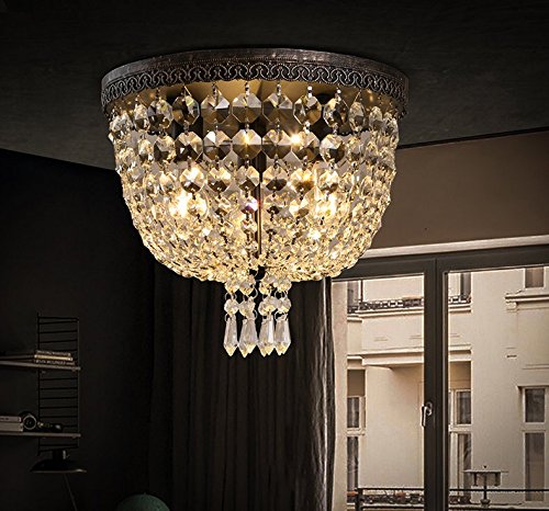 MASO Home Crystal Chandeliers Light,Crystal Pendant Lamp for LivingRoom (with 3 Lights)
