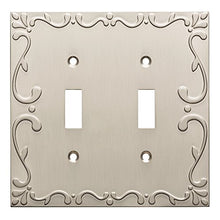 Load image into Gallery viewer, Franklin Brass W35073-SN-C Classic Lace Double Switch Wall Plate/Switch Plate/Cover, Satin Nickel
