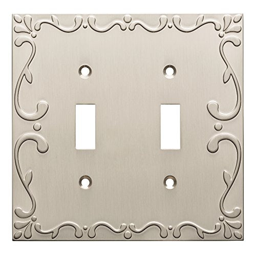 Franklin Brass W35073-SN-C Classic Lace Double Switch Wall Plate/Switch Plate/Cover, Satin Nickel
